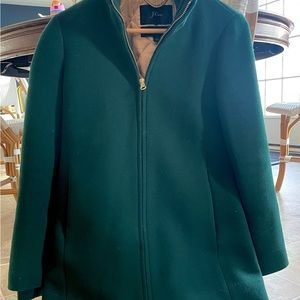 J Crew Italian stadium cloth Nello Gori. Size 2. Dark Green. VGUC